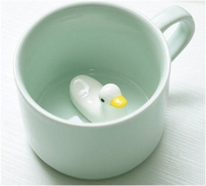 3D Cartoon Animal Ceramic Mug Cute Coffee Cup