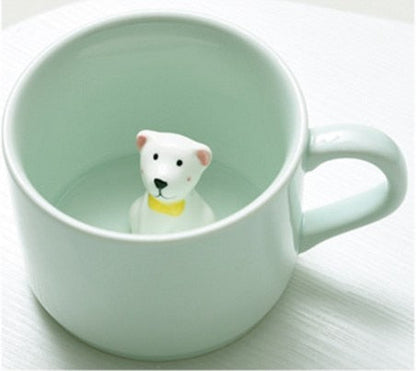 3D Cartoon Animal Ceramic Mug Cute Coffee Cup