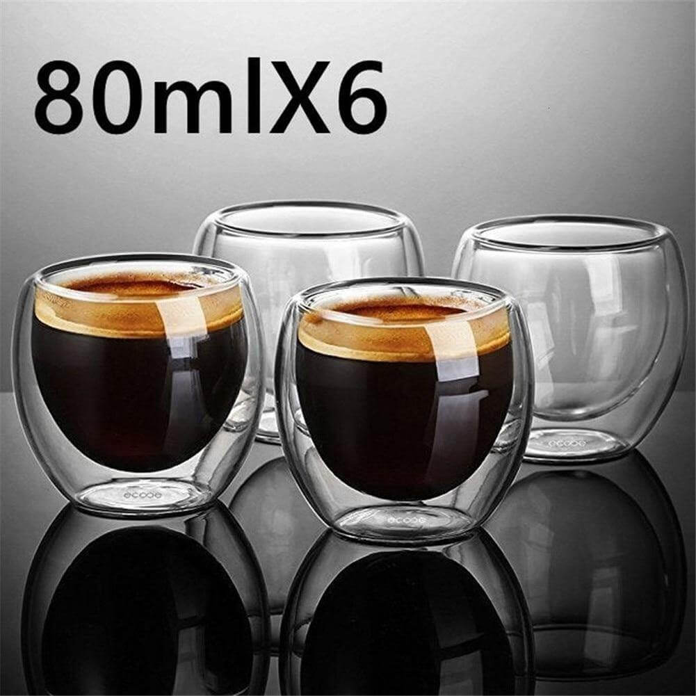 Double Wall Glass Espresso Cup Insulated Mug