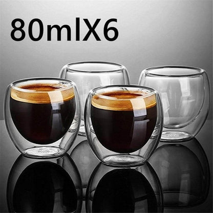 Double Wall Glass Espresso Cup Insulated Mug