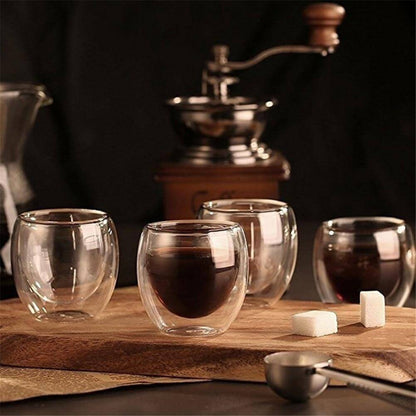 Double Wall Glass Espresso Cup Insulated Mug