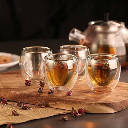 Double Wall Glass Espresso Cup Insulated Mug