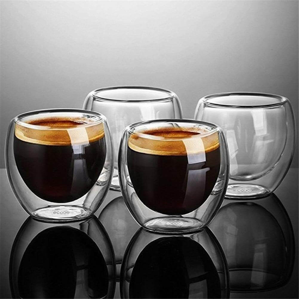 Double Wall Glass Espresso Cup Insulated Mug