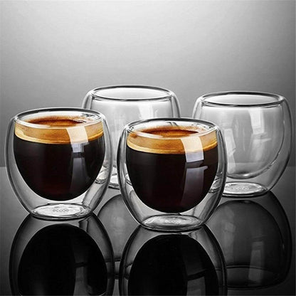 Double Wall Glass Espresso Cup Insulated Mug
