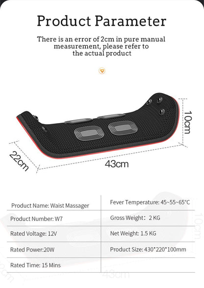 Electric Back Massager - Lumbar Pain Relief & Support