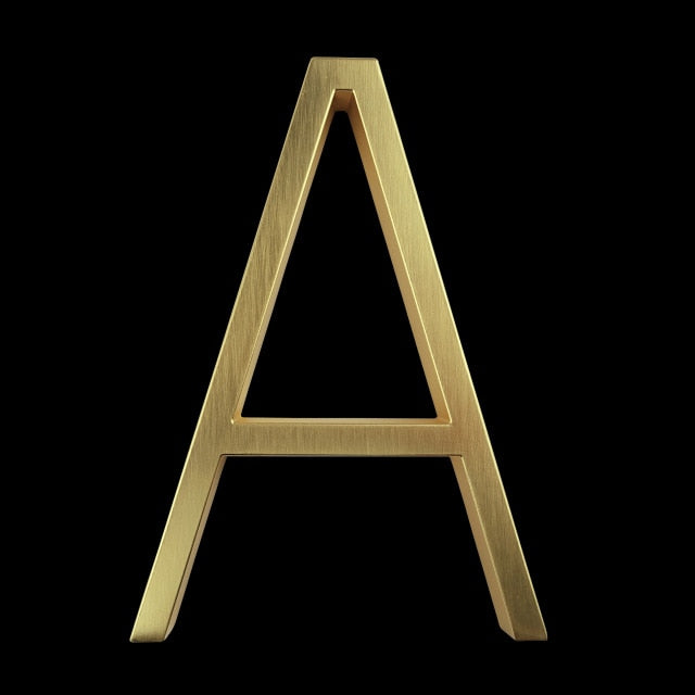 Modern Gold House Numbers Outdoor Address Sign