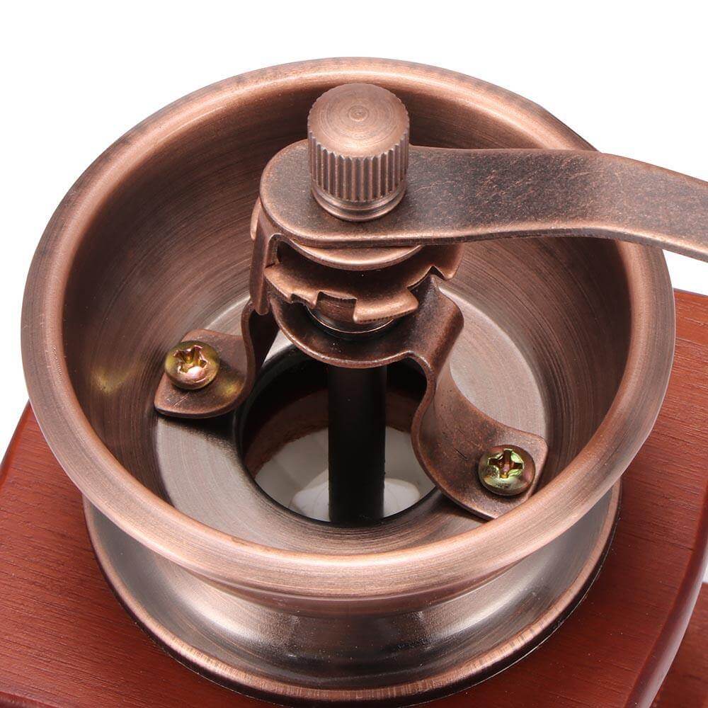 Manual Wooden Coffee Grinder Antique Hand Crank