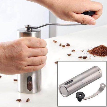 Manual Wooden Coffee Grinder Antique Hand Crank