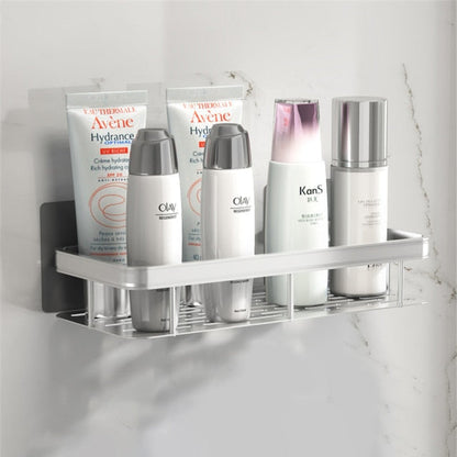 Metal Suction Cup Bathroom Shelf – No Drilling, Tool-Free Install | Single & Sets