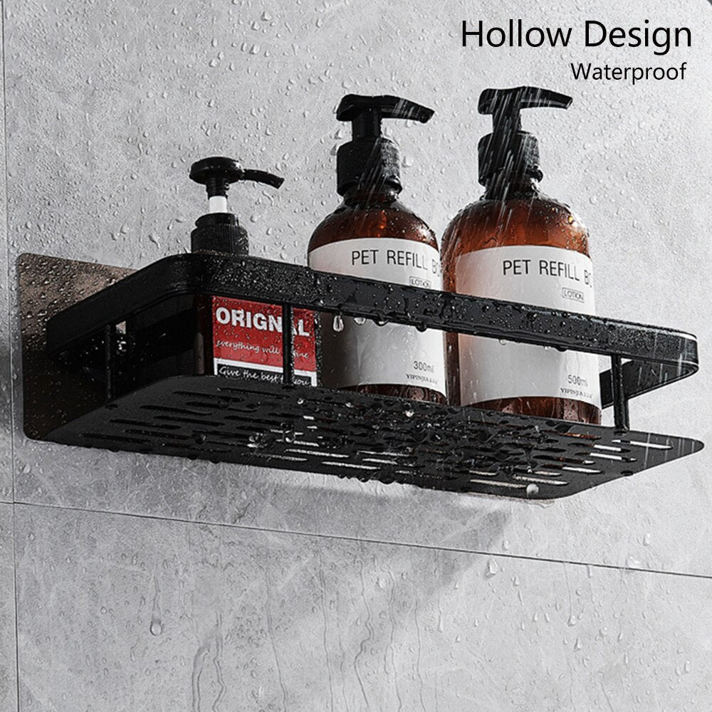 Metal Suction Cup Bathroom Shelf – No Drilling, Tool-Free Install | Single & Sets