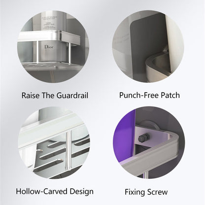 Metal Suction Cup Bathroom Shelf – No Drilling, Tool-Free Install | Single & Sets