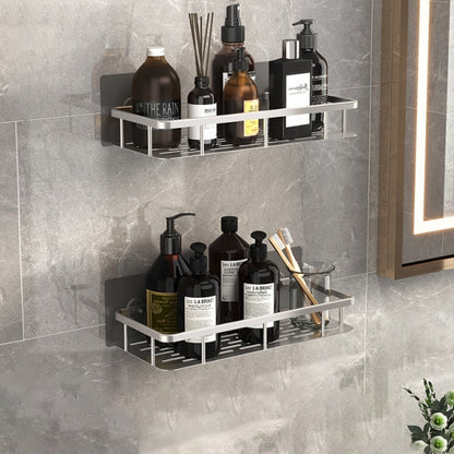 Metal Suction Cup Bathroom Shelf – No Drilling, Tool-Free Install | Single & Sets