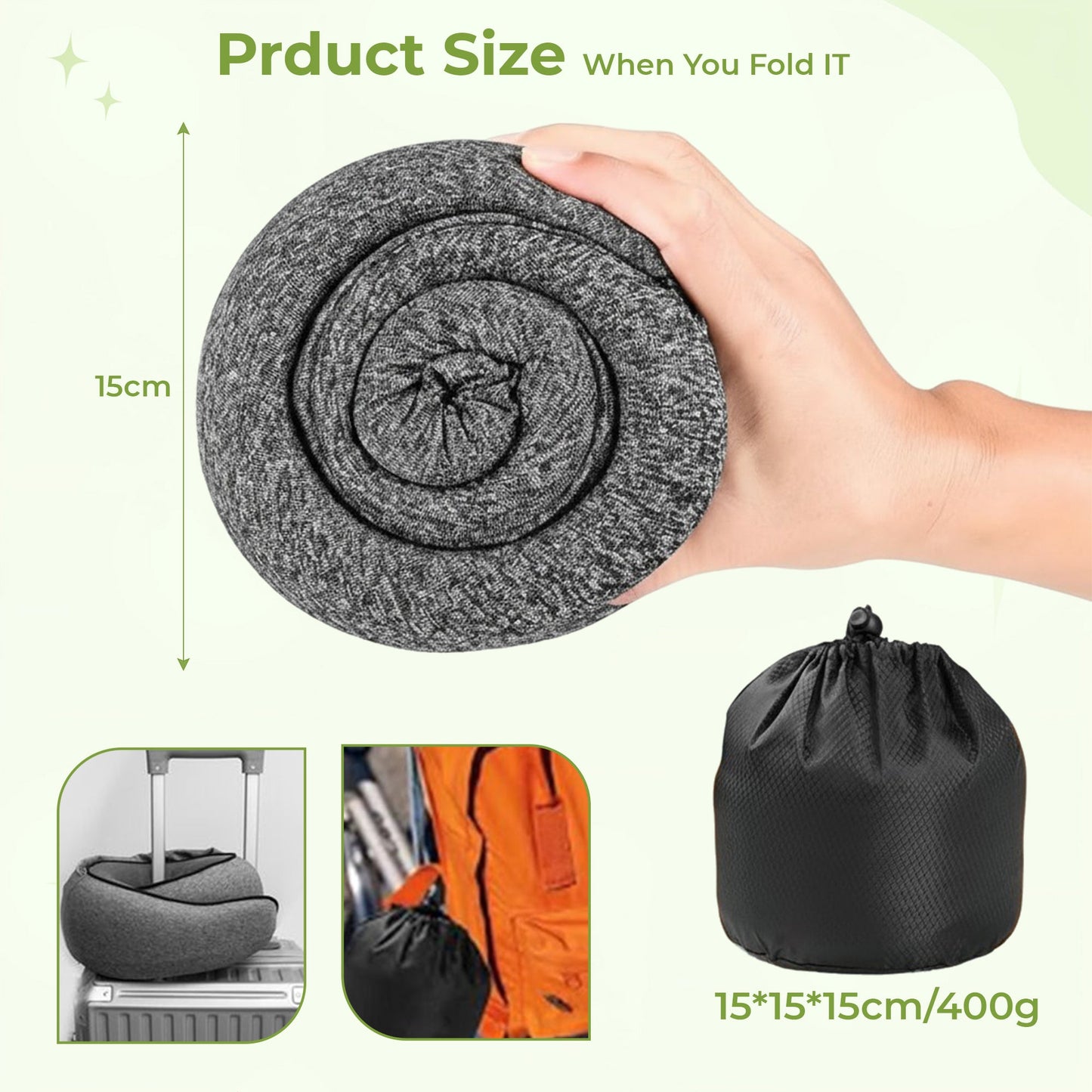 Upgraded Hooded Neck Pillow – Memory Foam Travel Comfort