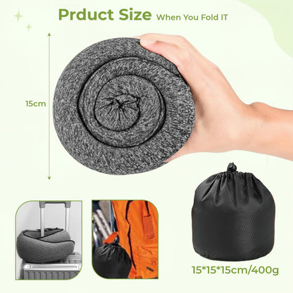 Upgraded Hooded Neck Pillow – Memory Foam Travel Comfort