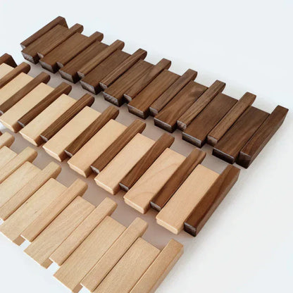 Piano-Style Wooden Coat Rack