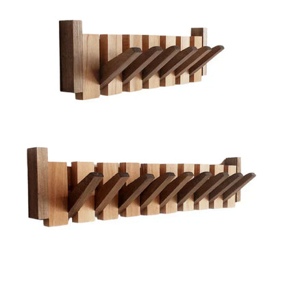 Piano-Style Wooden Coat Rack
