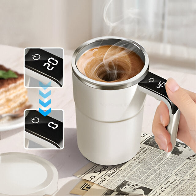 Rechargeable Self-Stirring Mug for Hot Drinks