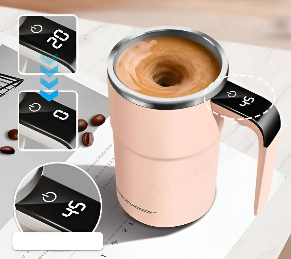 Rechargeable Self-Stirring Mug for Hot Drinks