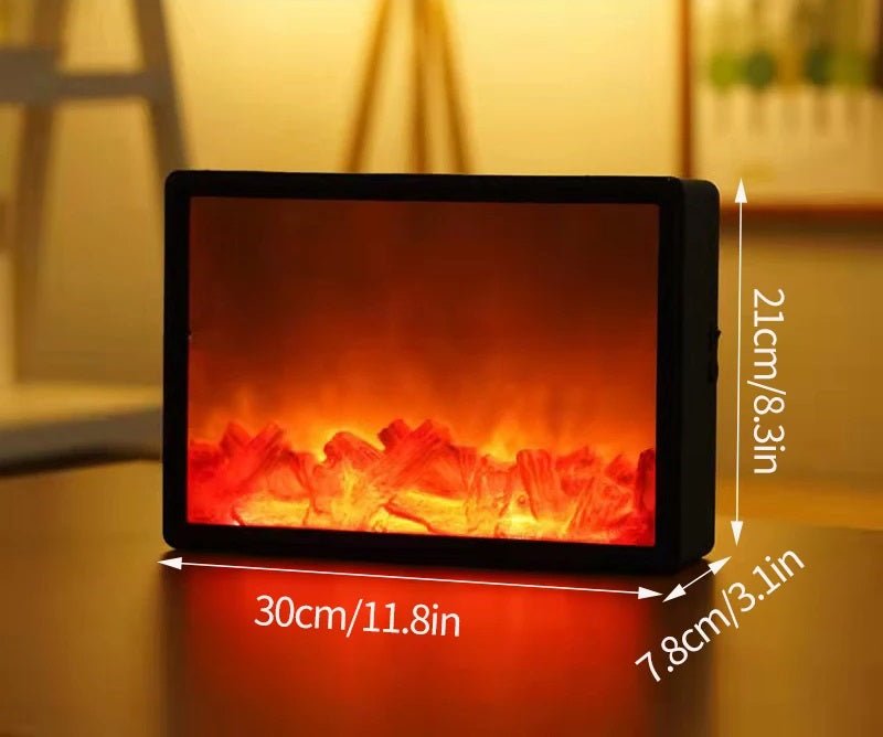 Retro Fireplace Lantern - Flickering Flame Light