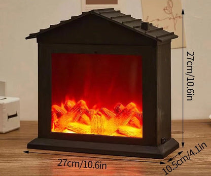 Retro Fireplace Lantern - Flickering Flame Light