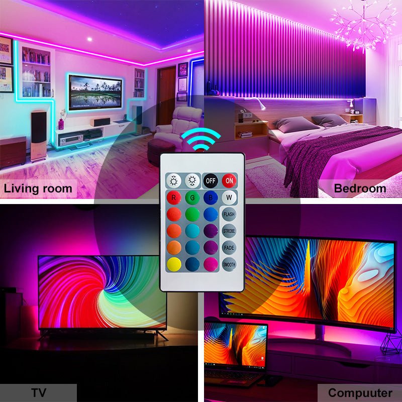 RGB LED Strip Lights - Color Changing Backlight