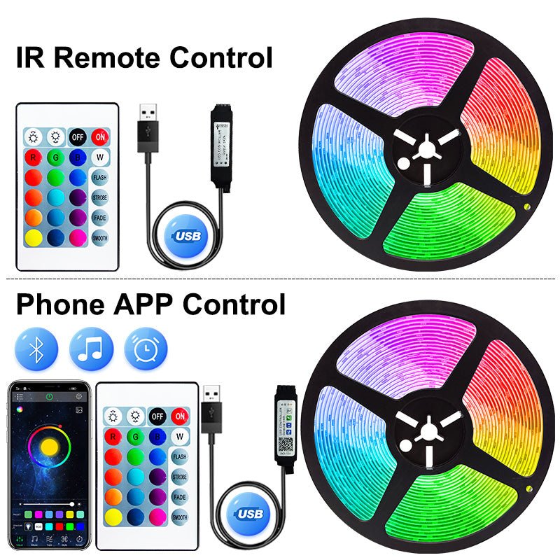 RGB LED Strip Lights - Color Changing Backlight