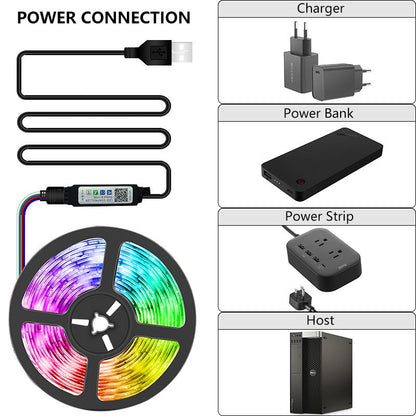 RGB LED Strip Lights - Color Changing Backlight