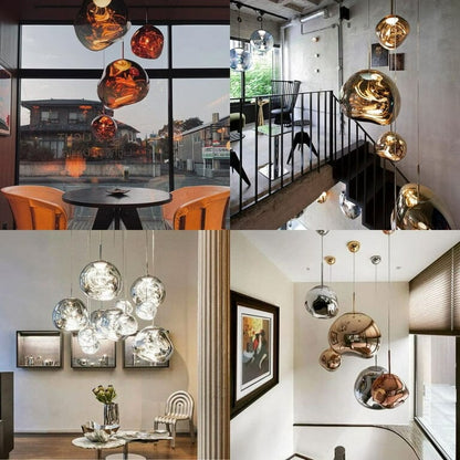 Modern Hand-Blown Glass LED Pendant Light – image 10
