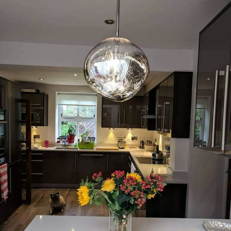 Modern Hand-Blown Glass LED Pendant Light – image 41