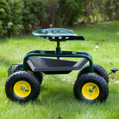 Rolling Garden Cart Seat image 1