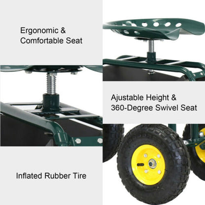 Rolling Garden Cart Seat image 2