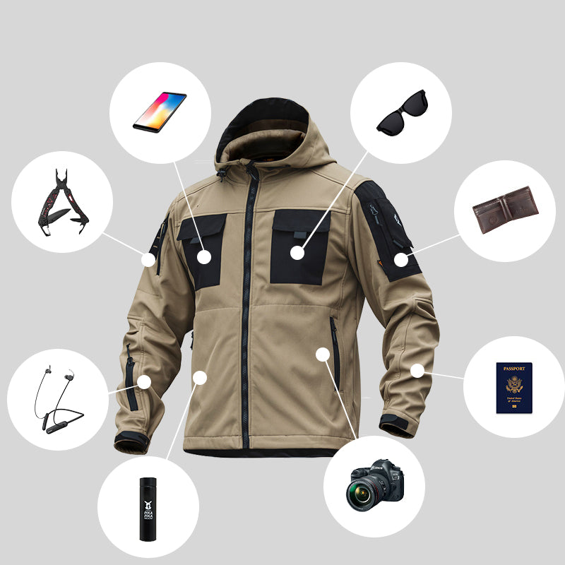 5-in-1 Tactical Jacket – Waterproof Softshell for All Terrain