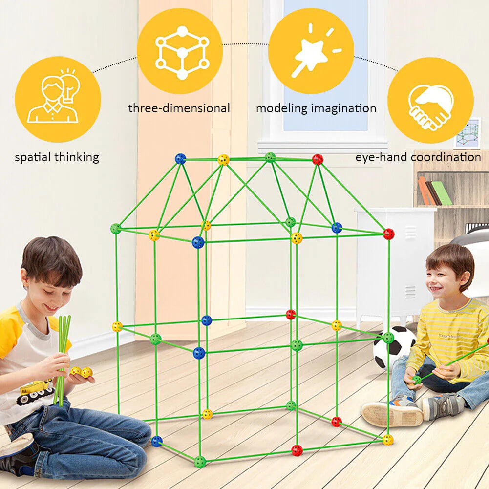 Kids DIY Fort Building Kit - STEM Construction Toy