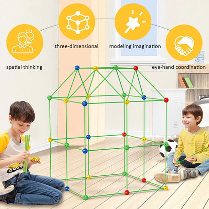 Kids DIY Fort Building Kit - STEM Construction Toy