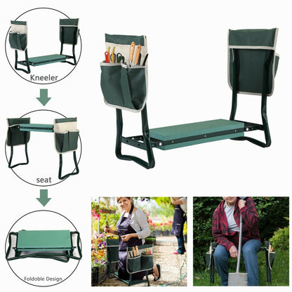 Garden Kneeler Seat – Padded Stool with Handles