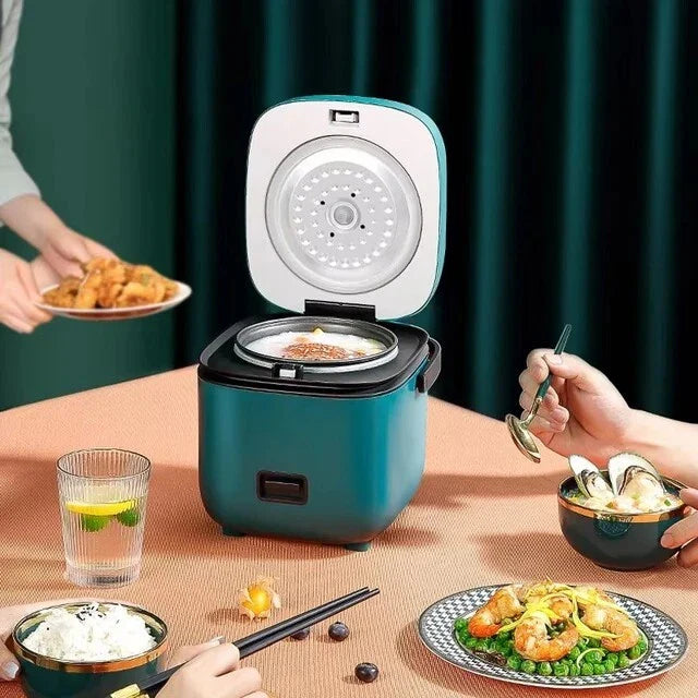 Mini Rice Cooker - 1.2L, Steam, Cook & Reheat