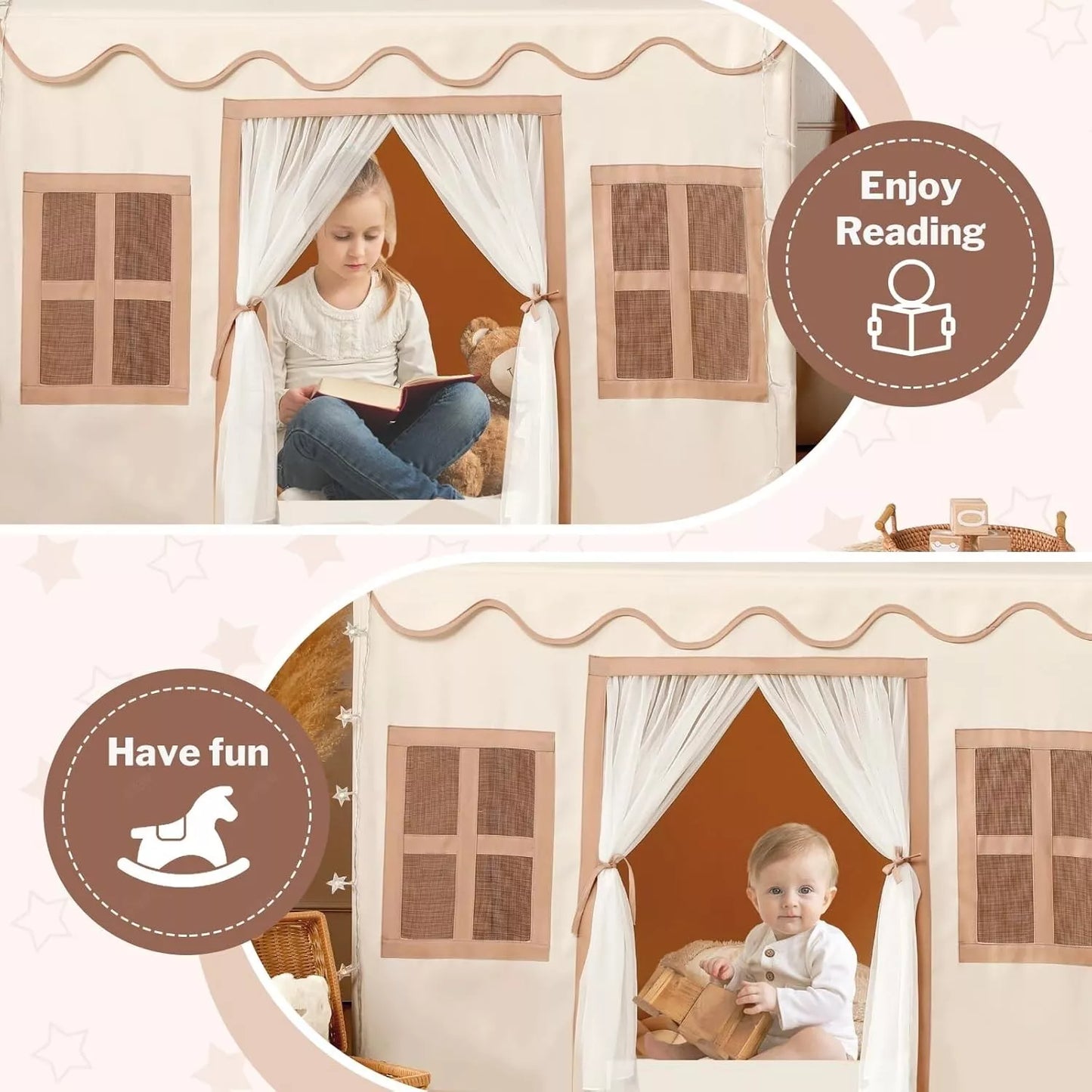 Kids Indoor Play Tent - Large Playhouse