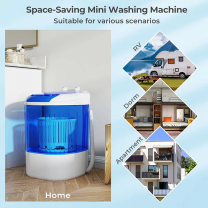 Compact Portable Mini Washing Machine - 2.5kg Wash & Spin