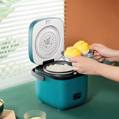 Mini Rice Cooker - 1.2L, Steam, Cook & Reheat