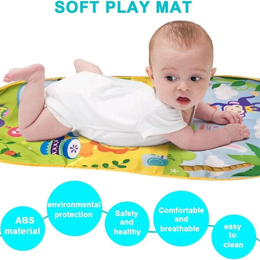 3-in-1 Baby Piano Play Gym Mat - Infant Activity Centre