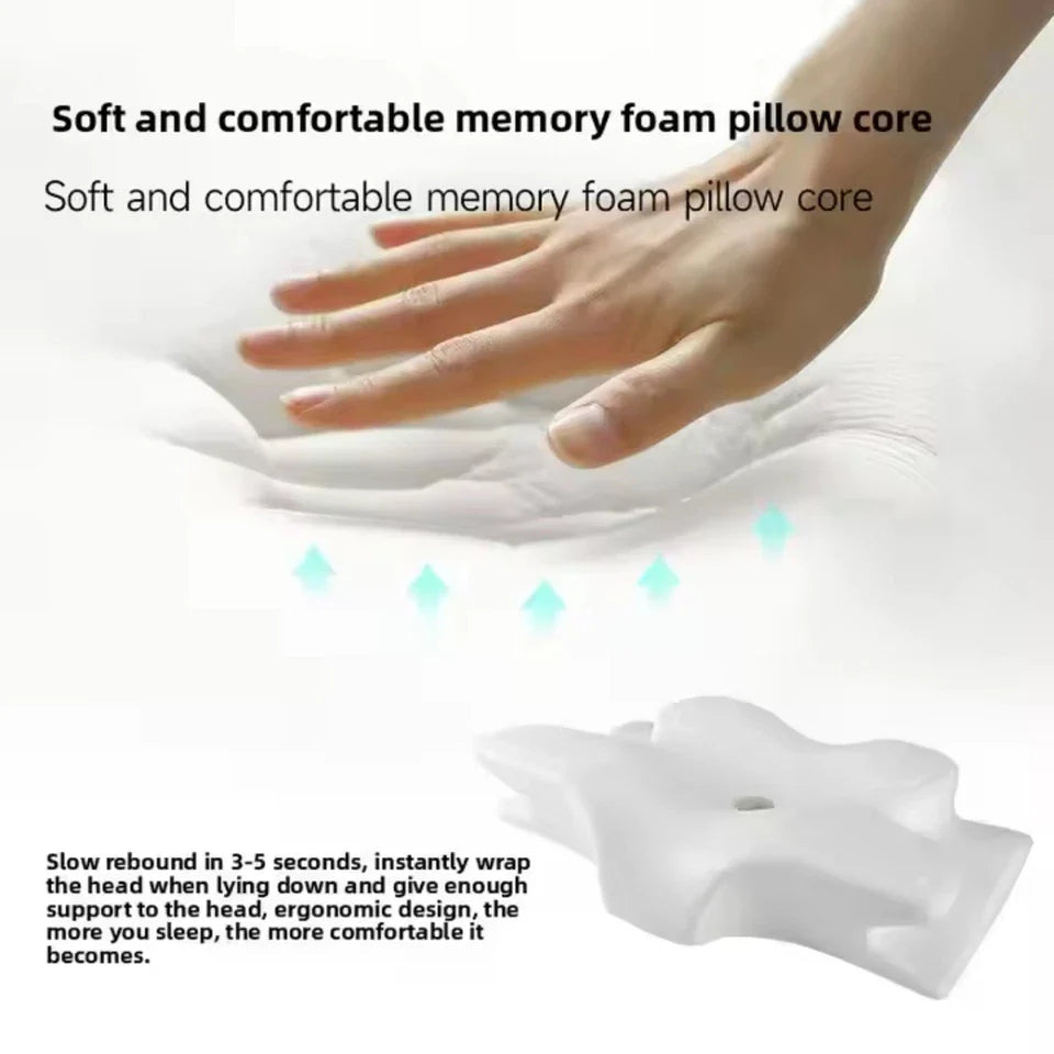Ergonomic Memory Foam Pillow - Cervical, Neck & Shoulder Support