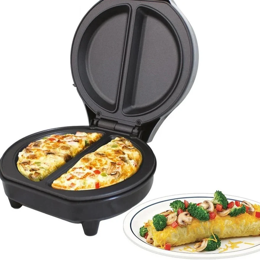Dual Omelette Maker - Non-Stick, No Flip Required