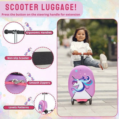 Kids Ride-On Scooter Suitcase - 2-in-1 Travel Case