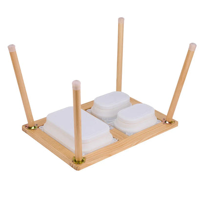 Kids Sensory Play Table - Natural Wood with Storage Bins