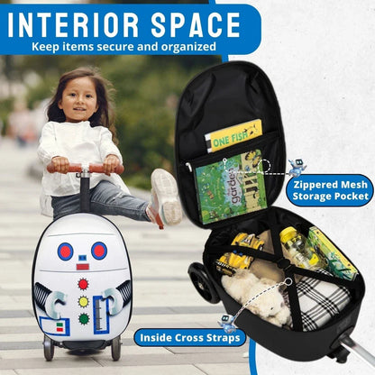 Kids Ride-On Scooter Suitcase - 2-in-1 Travel Case