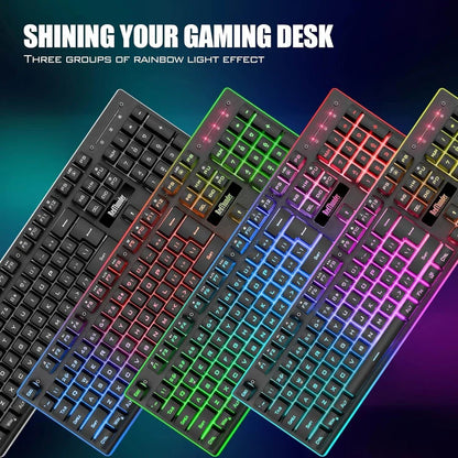 Wireless Gaming Keyboard & Mouse Combo - LED Backlit