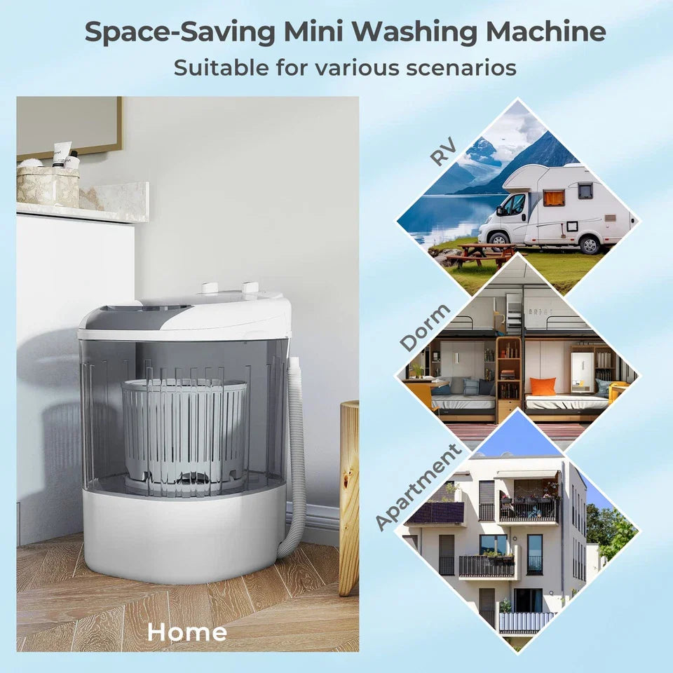 Compact Portable Mini Washing Machine - 2.5kg Wash & Spin
