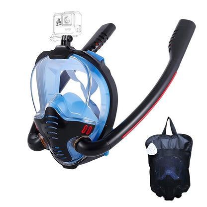 Sealenzi 180° Panoramic Full Face Snorkel Mask with Action Camera Mount