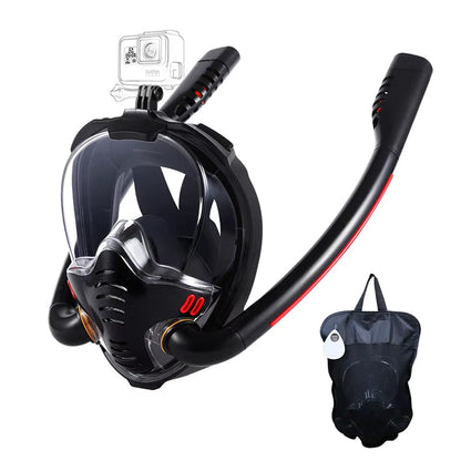 Sealenzi 180° Panoramic Full Face Snorkel Mask with Action Camera Mount