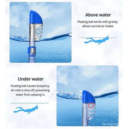 Full Face Snorkeling Mask with Dry Top